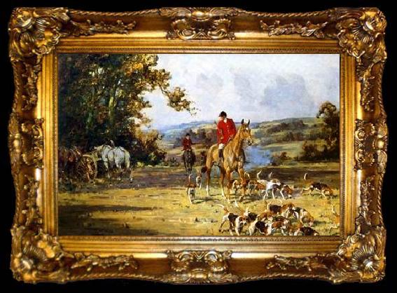 framed  unknow artist Classical hunting fox, Equestrian and Beautiful Horses, 193., ta009-2